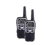 Midland XT50, Talkie-Walkie Professionnel Radio Double Bande à Charge Rapide, 24 Canaux PMR446, Rayon de 8 km, 38 Tonalités CTCSS, Rechargeable par USB, Noir/Blanc, Pack de 2 Unités