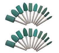 MidLove Lot de 20 forets de polissage en caoutchouc en forme de cylindre, pour outil de polissage et perceuse électrique 3 mm, Vert