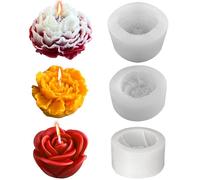 Midnadiy Grand Moule Silicone Bougie, Souple Moule Silicone Fleur avec Surface Lisse, Facile à démouler, Convient pour la Décoration de Gâteaux, le Chocolat, le Savon, les Moules à Bougies 3D