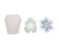 Midnadiy moule a bougie noel, doux moule silicone bougie, faciles à démouler, texture fine, pour la fabrication de bougies, artisanat en résine