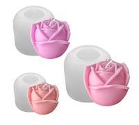 Midnadiy Moule Bougie, Souple Moule en silicone Fleurs avec Surface Lisse, Facile à démouler, Convient pour la Décoration de Gâteaux, le Chocolat, le Savon, les Moules à Bougies 3D