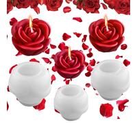 Midnadiy Moule Bougie, Souple Moule Fleur Silicone avec Surface Lisse, Facile à démouler, Parfait pour la Fabrication de Bougies Parfumées Artisanales, Savons, Plâtre, Résine et Cadeaux Artisanaux