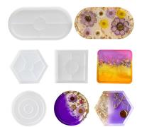 Midnadiy Moules en résine époxy, moules en Silicone épais, résine époxy avec Surface Lisse, Facile à démouler, idéal pour la Fabrication de plaques de plâtre