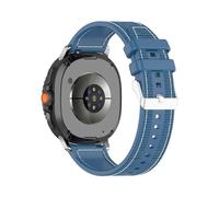 (Midnight Blue)xDfind Hybrid Nylon Braid Silicone Watch Band For Samsung Galaxy Watch 8 / 8 Classic 22mm
