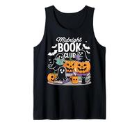 Midnight Book Club Ghosts Pumpkins Bats Cat Débardeur