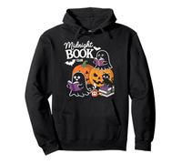 Midnight Book Club Ghosts Pumpkins Bats Cat Sweat à Capuche