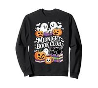 Midnight Book Club Ghosts Pumpkins Bats Cat Sweatshirt
