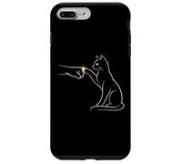 Midnight Cat Touch Magical Bond Line Art Cat Silhouette Coque pour iPhone 7 Plus/8 Plus