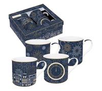 MIDNIGHT coffret 4 mugs 30cl en porcelaine
