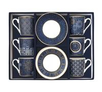 MIDNIGHT Coffret 6 tasses à café 10 cl en Porcelaine
