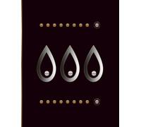 Midnight Dew Studio Sketchbook: 120 Blank Pages | Large Format 8.5 x 11 Blank Sketchbook | Modern Geometric Cover in Black, Silver and Gold