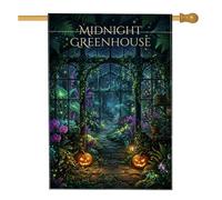 Midnight Greenhouse Drapeau magique Halloween 71,1 x 101,6 cm