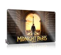 Midnight In Paris : A Man's Journey Through Time Vintage Tailgating Hanging | Cute Sign Essentials Décoration murale vintage en métal (30 x 40 cm)