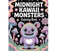 Midnight Kawaii Monsters Coloring Book: 35+ Cute, Spooky, and Funny Monster Designs for Relaxation and Creative Fun