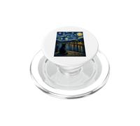 Midnight Muse Chat Noir inspiré de Van Gogh Riverside Art PopSockets PopGrip pour MagSafe