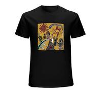 Midnight Oil Earth and Sun and Moon Australian Men's T-Shirt Unisex Black Cotton Print Tee Shirts 3XL