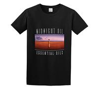 Midnight Oil Essential Oils Men's T-Shirt Unisex Black Cotton Print Tee Shirts XL
