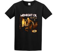 Midnight Oil Live Mens T-Shirt Black Graphic Unisex Tee Shirt L
