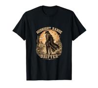 Midnight Range Drifter Western Cowboy Desert Art Vintage T-Shirt