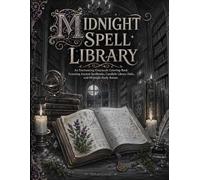Midnight Spell Library: An Enchanting Grayscale Coloring Book Featuring Ancient Spellbooks, Candlelit Library Halls, and Midnight Study Scenes