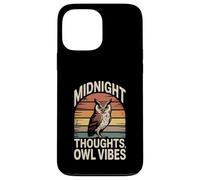 Midnight Thoughts Owl Vibes Chouette rétro Coque pour iPhone 13 Pro Max