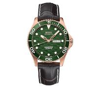 MIDO Ocean Star 200C - Montre de plongée automatique suisse pour homme - Boîtier en acier inoxydable de 42,5 mm - Lunette rotative en céramique - Cadran avec motif vagues avec jour, calendrier de date