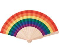 MidOcean - Éventail à main "Bowfan", arc-en-ciel, en bois MO147 (taille unique) (Coloré)