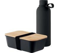 MidOcean - Set boîte à lunch et bouteille "Emerald" MO652 (taille unique) (Noir)