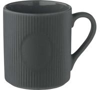 MidOcean - Tasse à café, nervurée, céramique, 340ml MO351 (taille unique) (Pierre Grise)