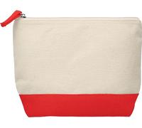 MidOcean - Trousse de toilette "Kleuren", coton MO598 (taille unique) (Rouge/Beige)