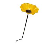 MIDOKSTUA Piquet de fleurs de jardin avec bol central profond adapté pour les oiseaux, les abeilles, les papillons, la faune et la vie sauvage et une utilisation décorative