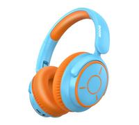 MIDOLA Casque audio sans fil Bluetooth 5.3 pour enfants, volume limité, 85/94 dB, protection auditive, 68 heures de lecture, pliable, léger, microphone intégré pour tout-petit, voyage, école, bleu