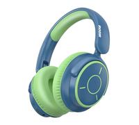 MIDOLA Casque audio sans fil Bluetooth 5.3 pour enfants, volume limité, 85/94 dB, protection auditive, 68 heures de lecture, pliable, léger, microphone intégré pour tout-petit, voyage, école, vert et