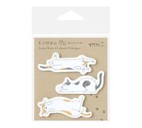 Midori 19090006 Notes adhésives, pointe en papier adhésif, motif chat extensible