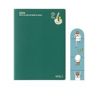 Midori 22371006 Agenda de poche semainier 2026 A6 Édition limitée Marque-page avec motif Ojisan (à partir de janvier 2026)