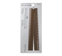 Midori 42287006 Règle multi en aluminium 30 cm Marron