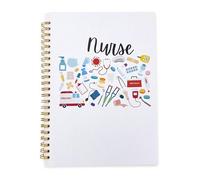 Midrean Journal médical à spirale pour école d'infirmière, étudiant, cadeau d'assistant, carnet d'infirmière, planificateur, papier ligné, 14 x 22 cm, 80 (G)