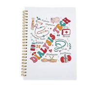 Midrean Journal médical à spirale pour école d'infirmière, étudiant, cadeau d'assistant, carnet d'infirmière, planificateur, papier ligné, 14 x 22 cm, 80 (I)