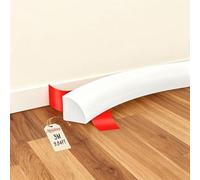 Midslinee Blanc 3M Moulures Décoratives en Silicone, Plinthe Souple Autocollante, Plan de Travail de Cuisine, Barre d'angle Flexible pour Salle de Bain, Cuisine, Salon