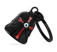 MidSmile Croix Clochette de Moto : Ailes d'ange Gardien Biker Bell | Porte-clés Moto Bell Guardian, Evil Eye Moto Accessoires Gremlin Bell Cadeaux pour hommes et femmes, Cross Angle Wings-e, S