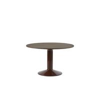 Muuto Table à pied central Midst Dark oiled oak-dark red. Ø120 cm