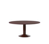 Muuto Table à pied central Midst Dark red linoleum-dark red. Ø160 cm