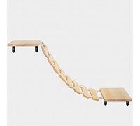 MiDube Kletterleiter zur Wandbefestigung Katzen Wandpark Hängebrücke Wandkletterleiter Handgefertigte Tiermöbel Für Katzen Katzenmöbel Katzenspielplatz Laufbrücke Kratzbaum Kletterpark