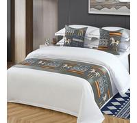 MiDuoHU Chemin de lit Couvre-lit, Couvre-Lits Confortables et écharpes Drapeaux de lit Écharpes de lit Bandes décoratives Haut de Gamme pour la Maison et l'hôtel(A,50x240cm (for 1.8m Bed))