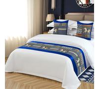 MiDuoHU Chemin de lit Couvre-lit, Couvre-Lits Confortables et écharpes Drapeaux de lit Écharpes de lit Bandes décoratives Haut de Gamme pour la Maison et l'hôtel(B,50x260cm (for 2m Bed))