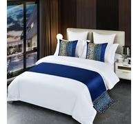MiDuoHU Chemin de lit de qualité hôtelière, Moderne et Sobre ; Foulard, Drapeau de lit, Cache-Matelas, Coussin, Nappe de Table, Drap de lit, Housse de Matelas(D,50x210cm (for 1.5m Bed))