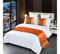 MiDuoHU Chemin de lit de qualité hôtelière, Moderne et Sobre ; Foulard, Drapeau de lit, Cache-Matelas, Coussin, Nappe de Table, Drap de lit, Housse de Matelas(F,50x180cm (for 1.2m Bed))