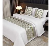 MiDuoHU Chemin de lit pour Doubles et King Size écharpe de lit d'hôtel écharpes de Chambre décoration d'intérieur Protection de Luxe pour Couette d'hôtel(B2,50x260cm (for 2m Bed))