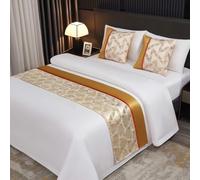 MiDuoHU Chemin de lit pour Doubles et King Size écharpe de lit d'hôtel écharpes de Chambre décoration d'intérieur Protection de Luxe pour Couette d'hôtel(A1,50x260cm (for 2m Bed))