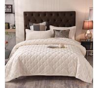 MiDuoHU Couvre Lit Matelassé 2 Personnes, Couvre lit en Velours de Cristal Doux Confortable, Couverture 3pcs Parures De Lit, Dessus De Lits Et Couvre-Lits De Luxe(3,240X260 cm)